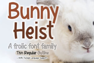 Bunny Heist: A Frolic and Cute Display Font for Standout Visual Impact