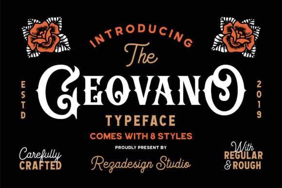 Geovano: A Vintage Display Font for Timeless Design